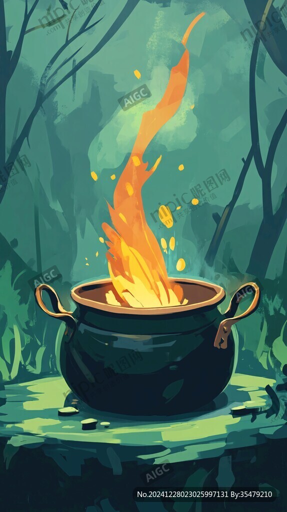 場(chǎng)景插畫鐵鍋