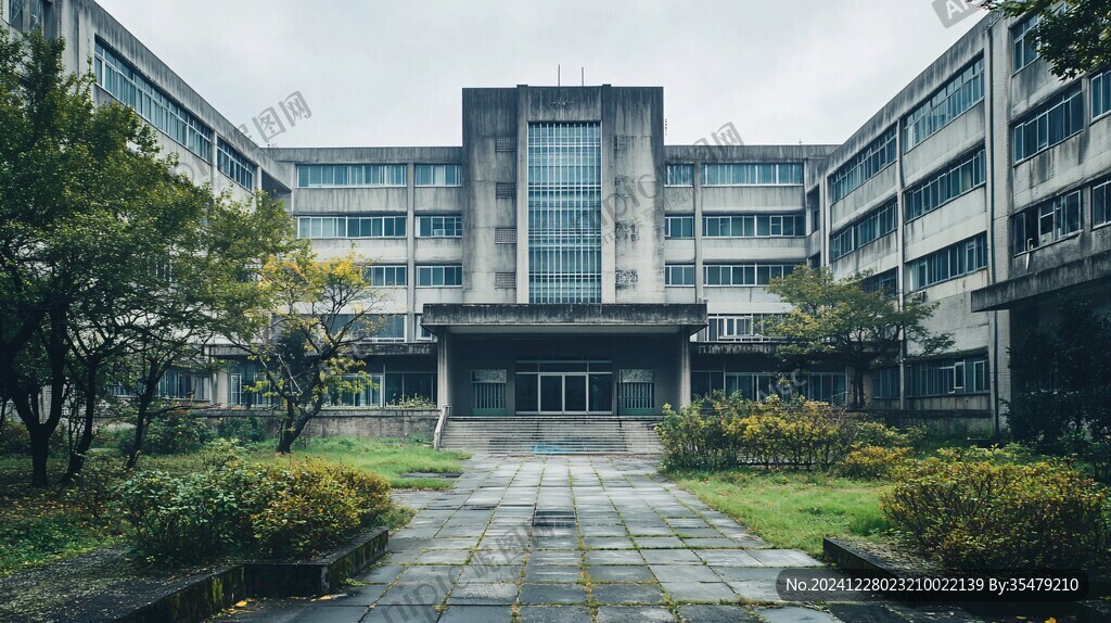 雨中校園