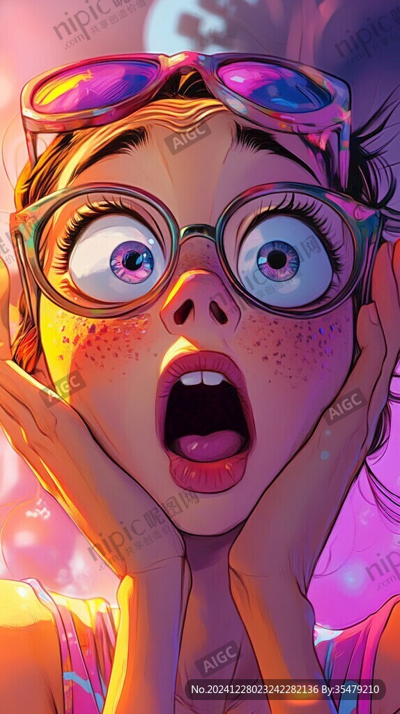 夸張人物插畫
