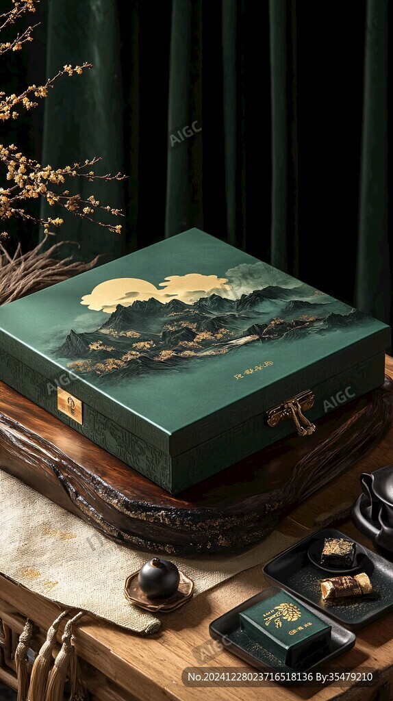 禮盒插畫仙山仙境