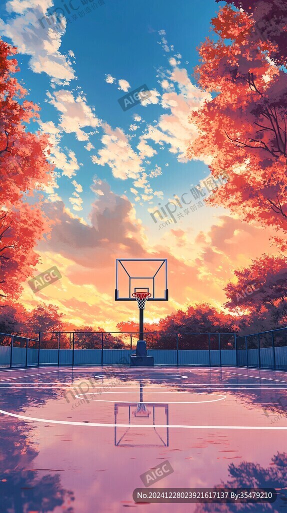 夕陽籃球場