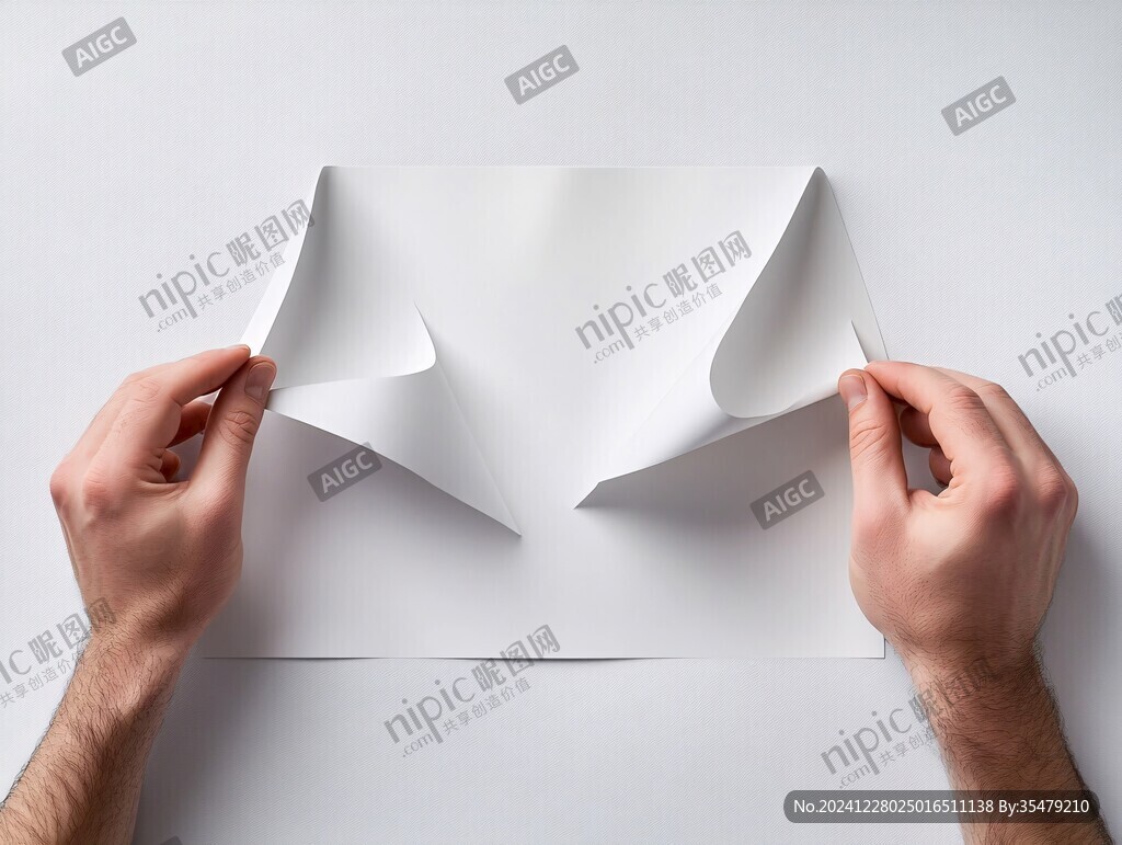 紙張卷頁設計效果
