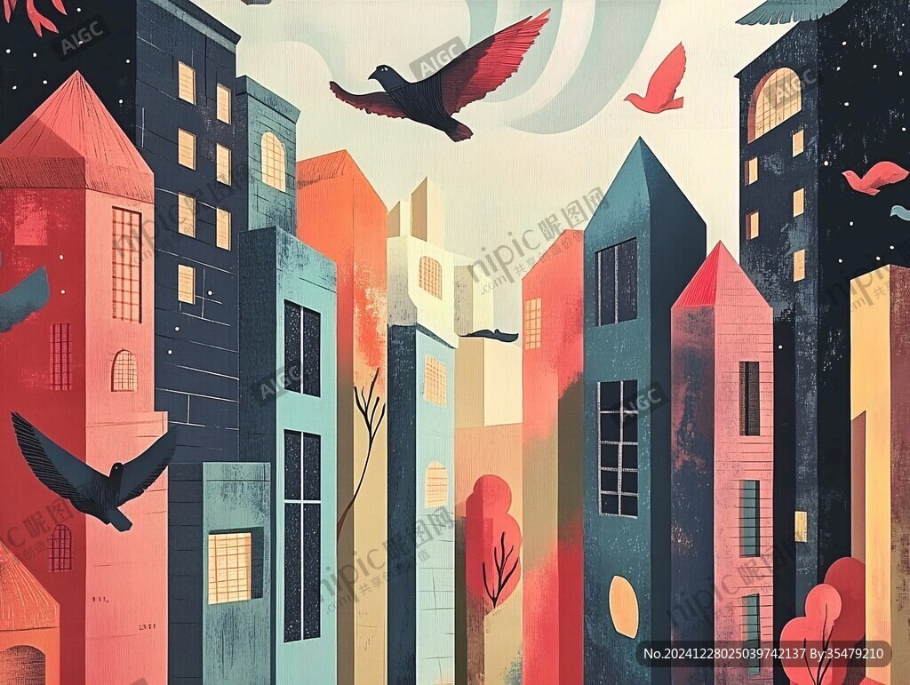 城市包裝插畫