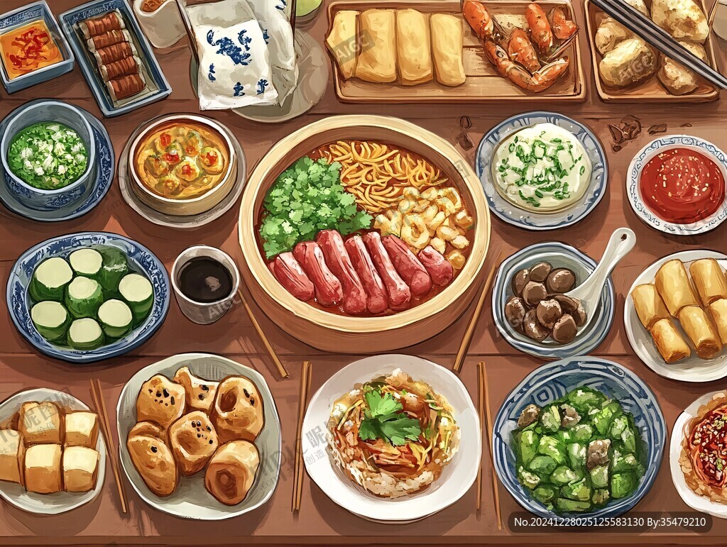 鹵水拼盤插畫
