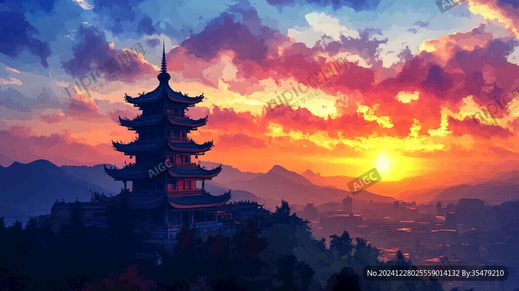 九天樓插畫
