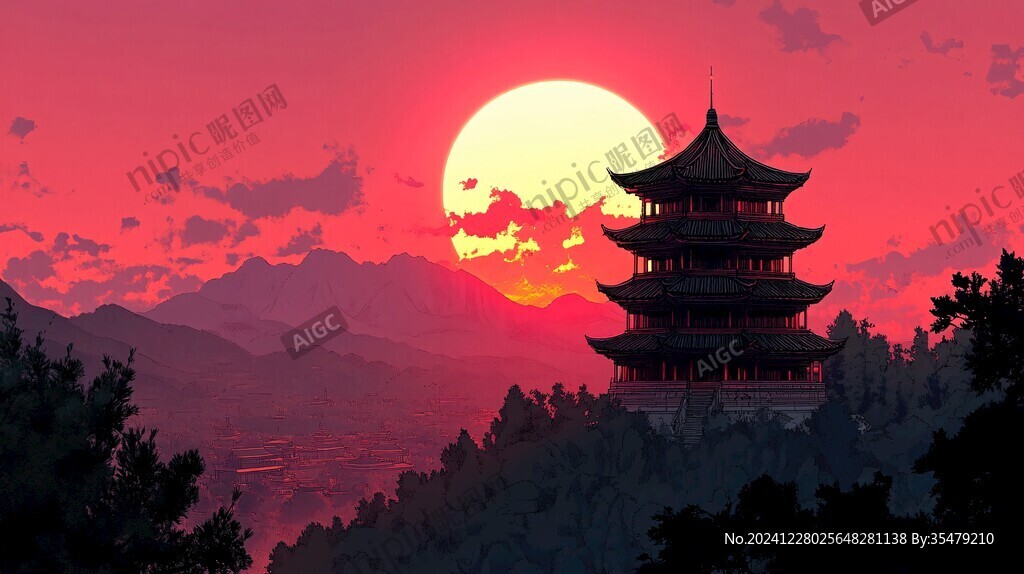 九天樓插畫