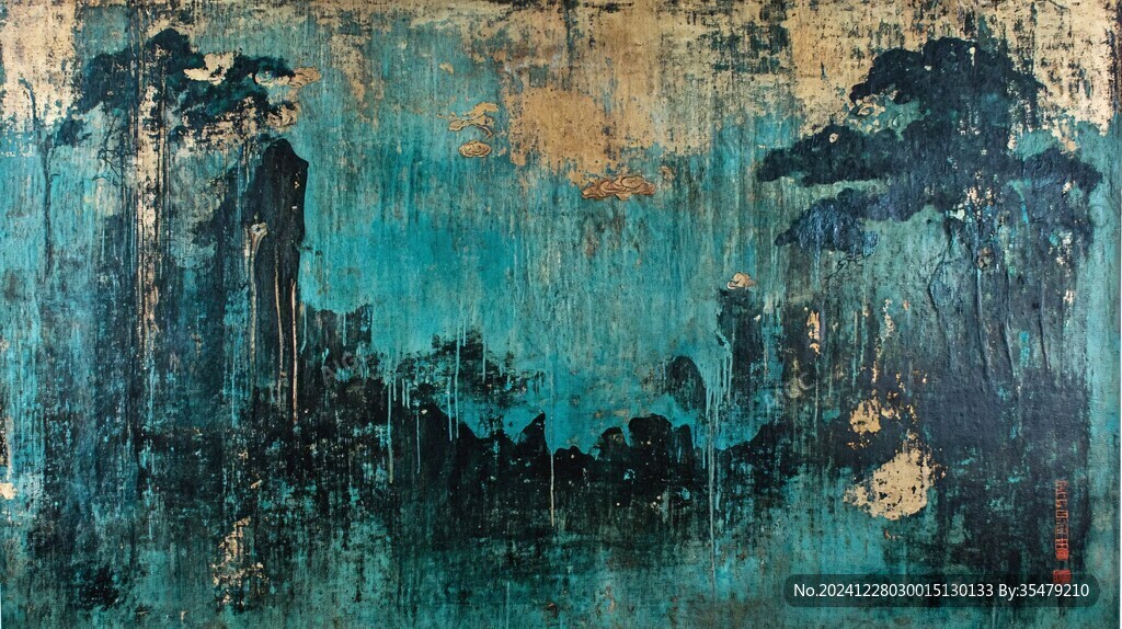藍色鐵銹油漆貼圖