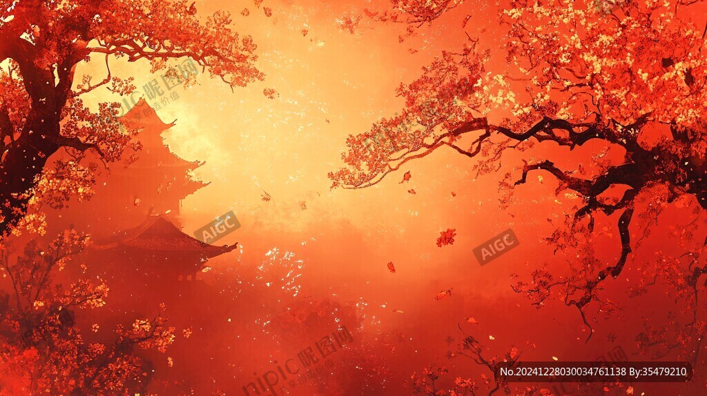 唯美夢幻梅花林
