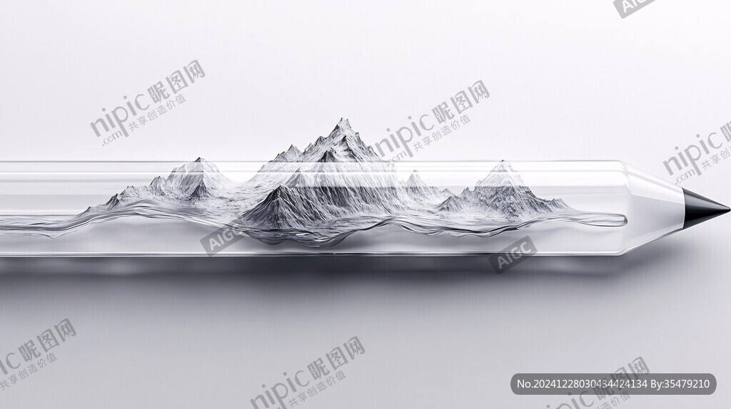 晶鉆線條山水