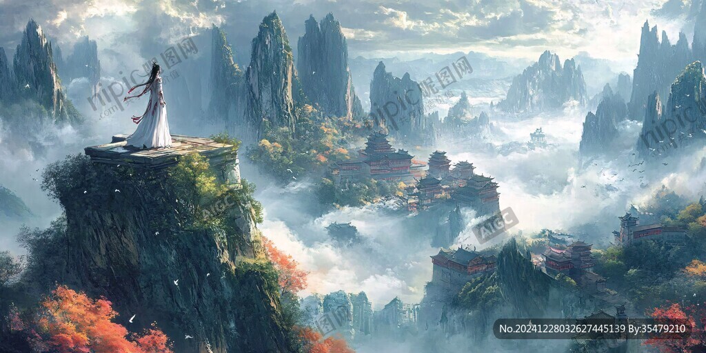 武當(dāng)山插畫