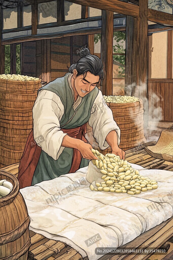 古代豆腐作坊插圖