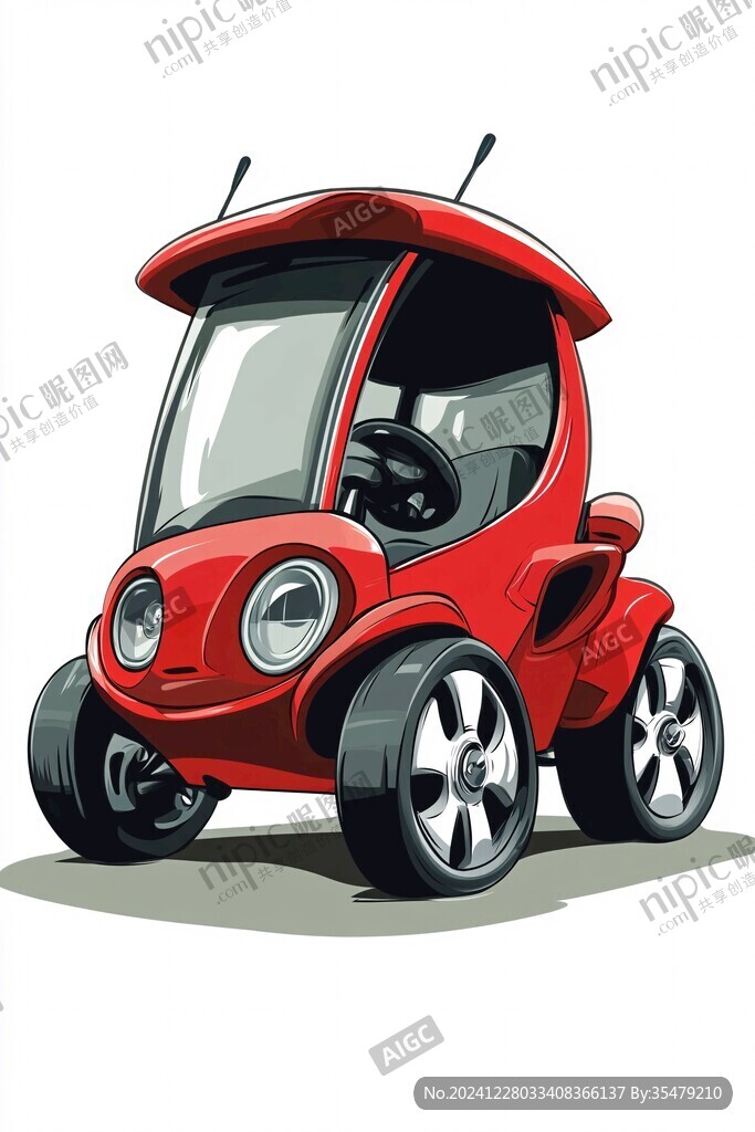 紅色卡通汽車