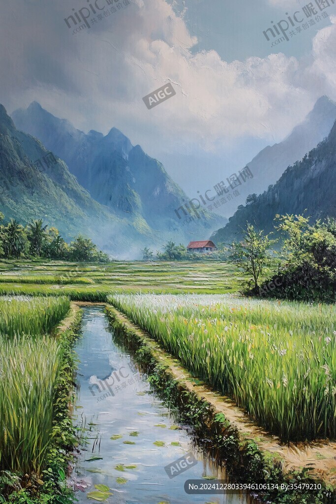 高清寬幅田園山水