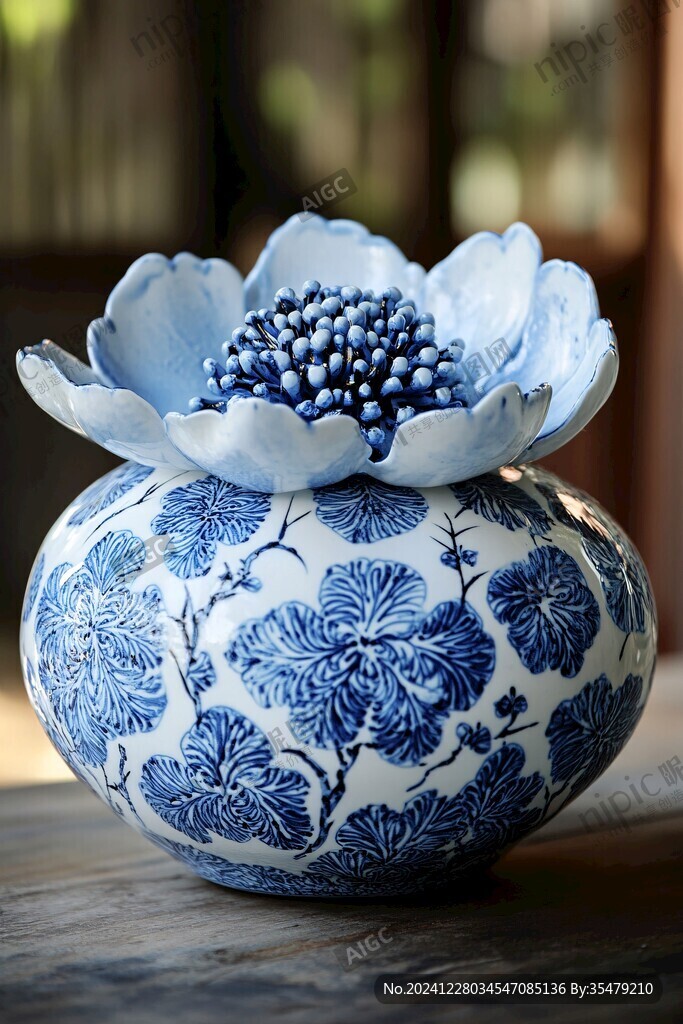 復(fù)古青花瓷花器