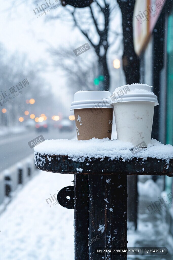 雪中咖啡