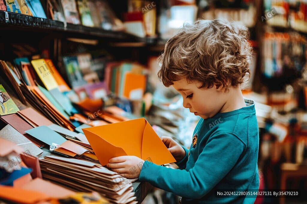 书店看书的男孩 书店看书的男孩