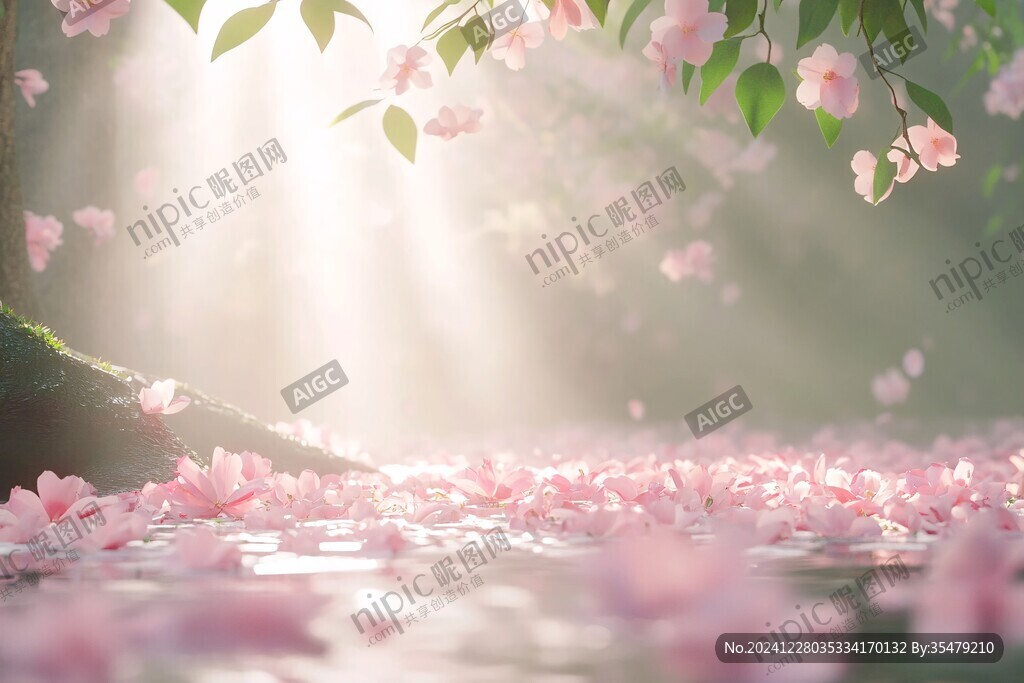 散落的花瓣浪漫唯美
