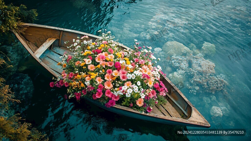 鮮花小船