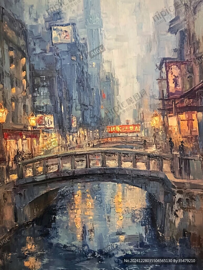 油畫江南