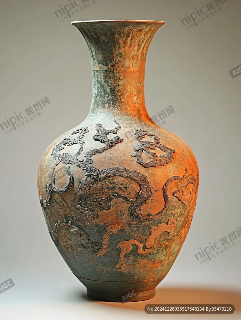 龍紋陶瓶