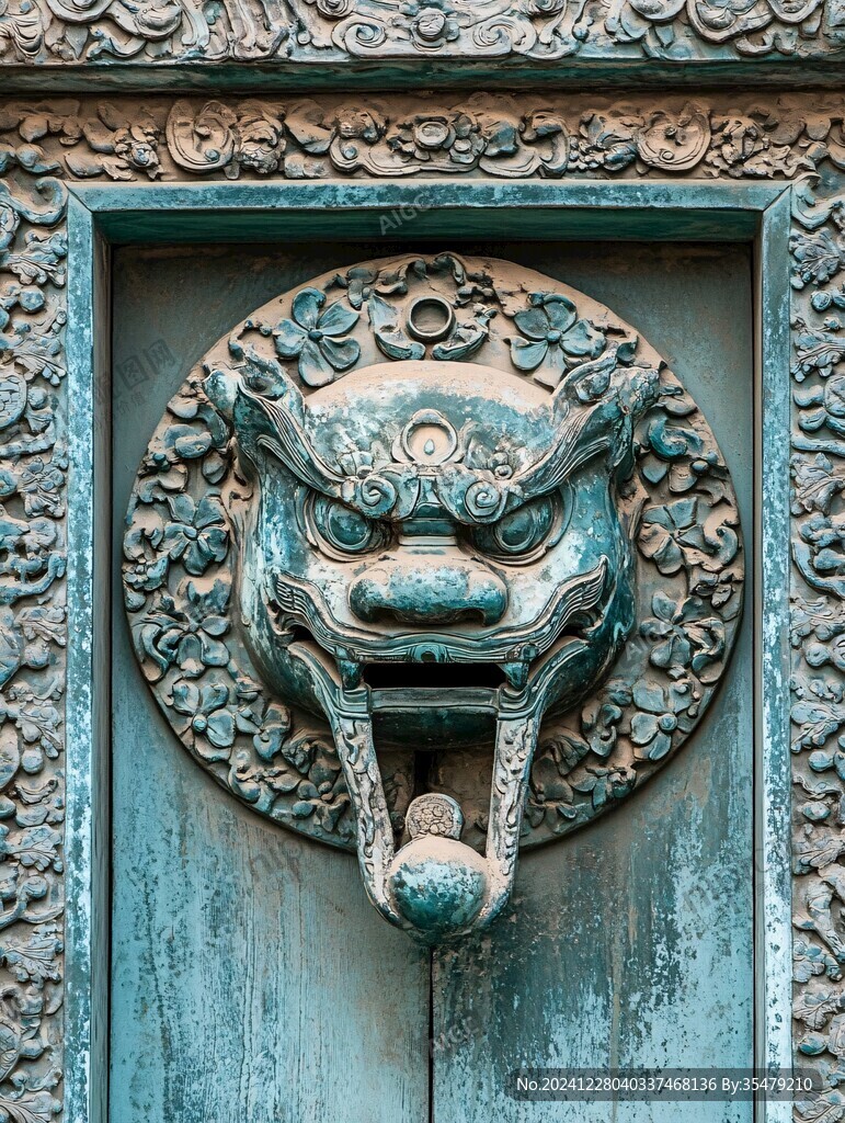 中式獸頭門環(huán)
