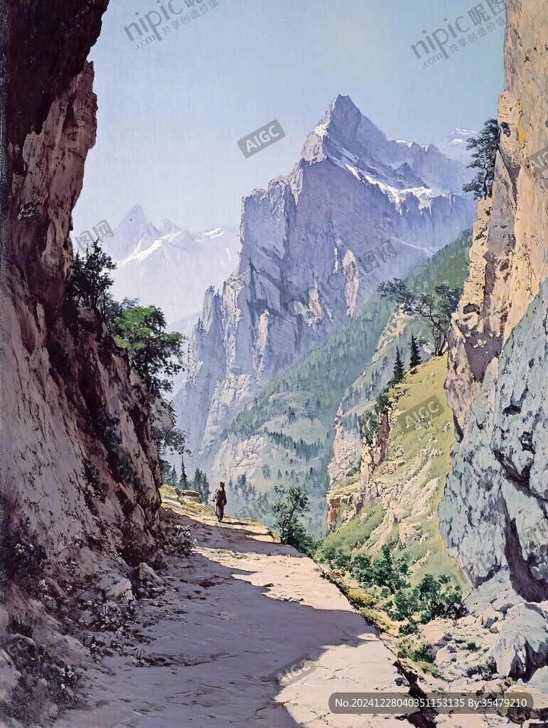 伏牛山油畫