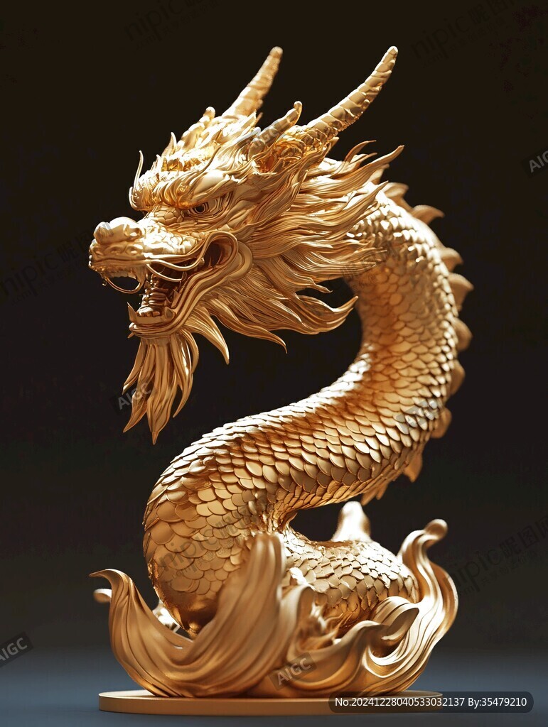 黃金龍擺件