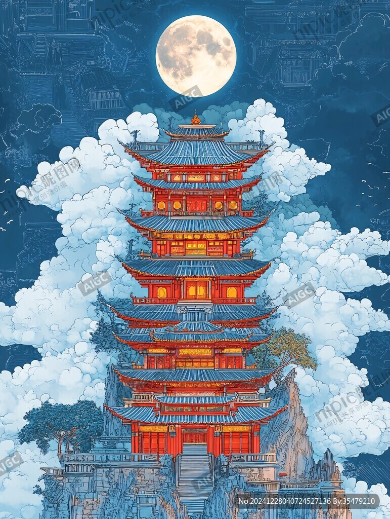 九天樓插畫