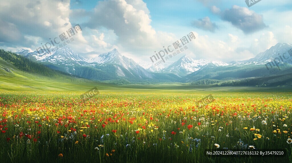 高山下唯美花田