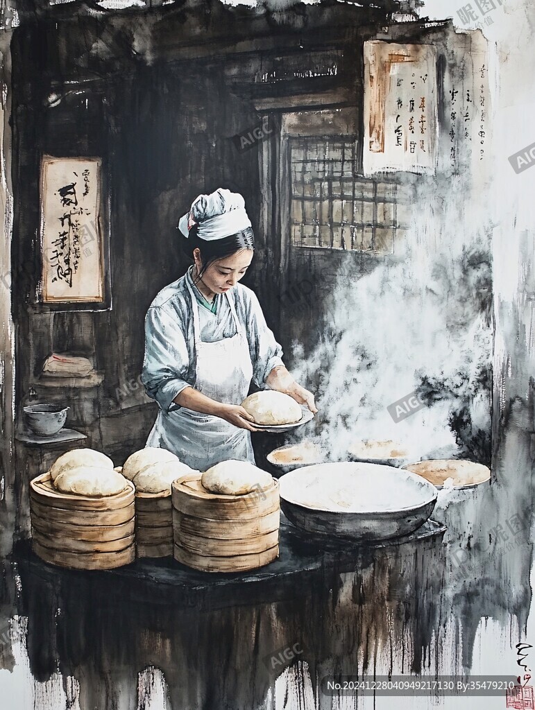 米粉店意境畫