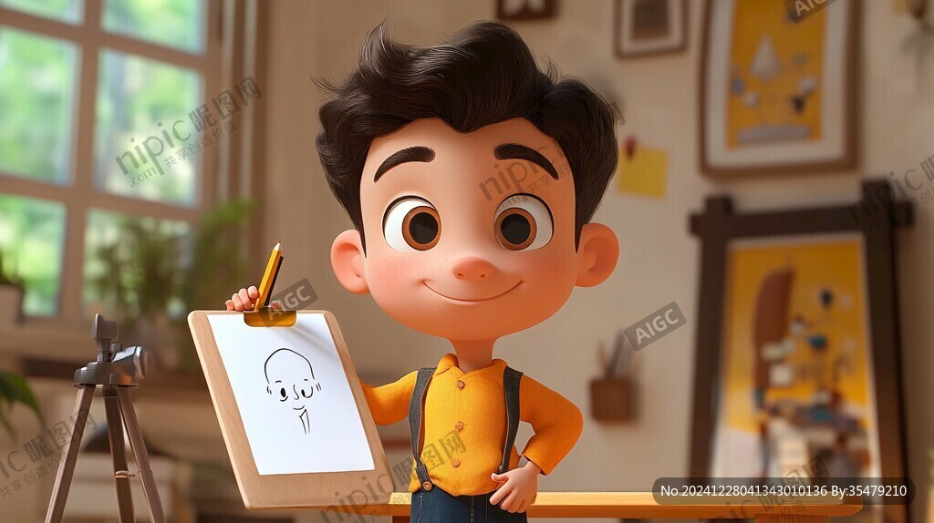 小畫家人物插畫