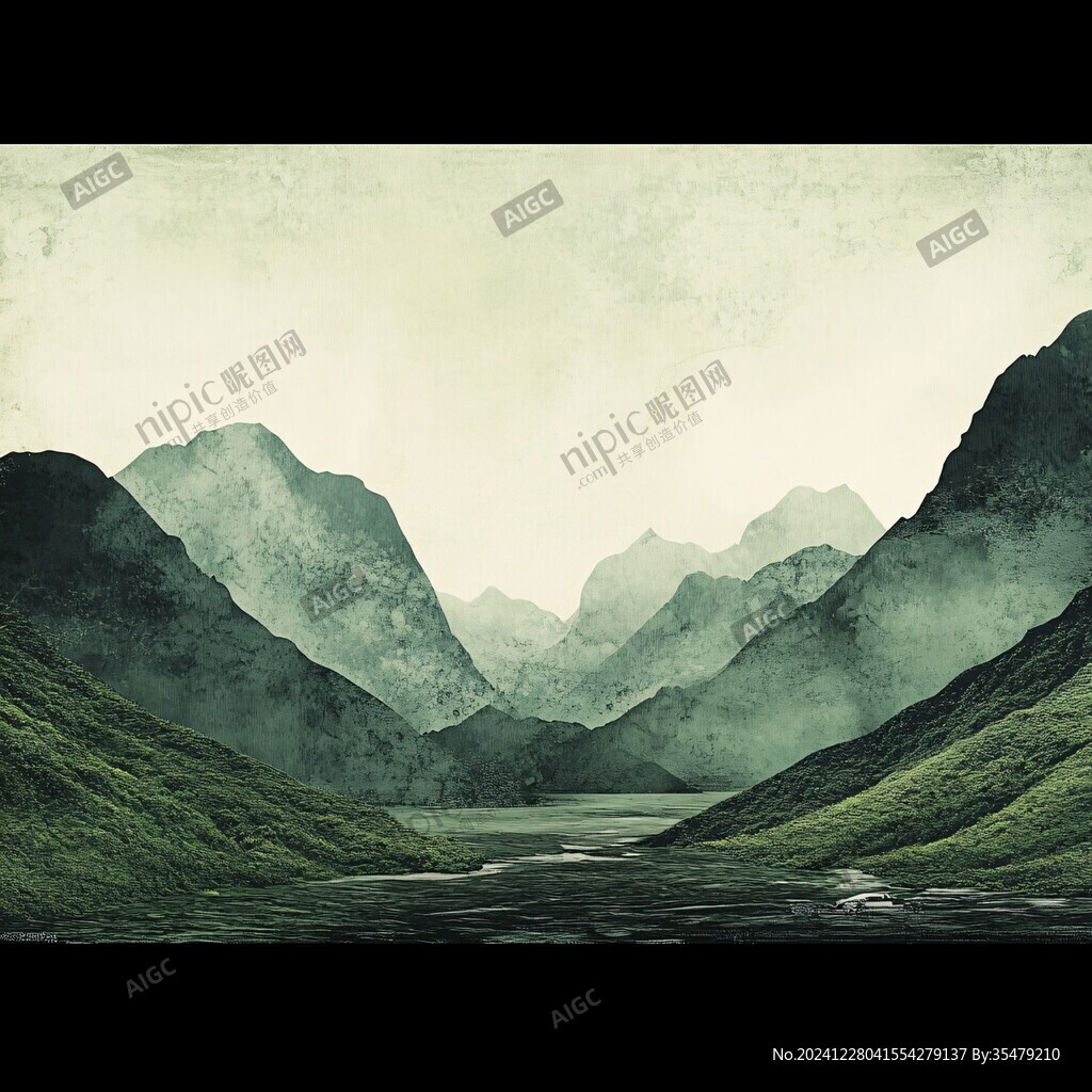 現(xiàn)實(shí)山景畫