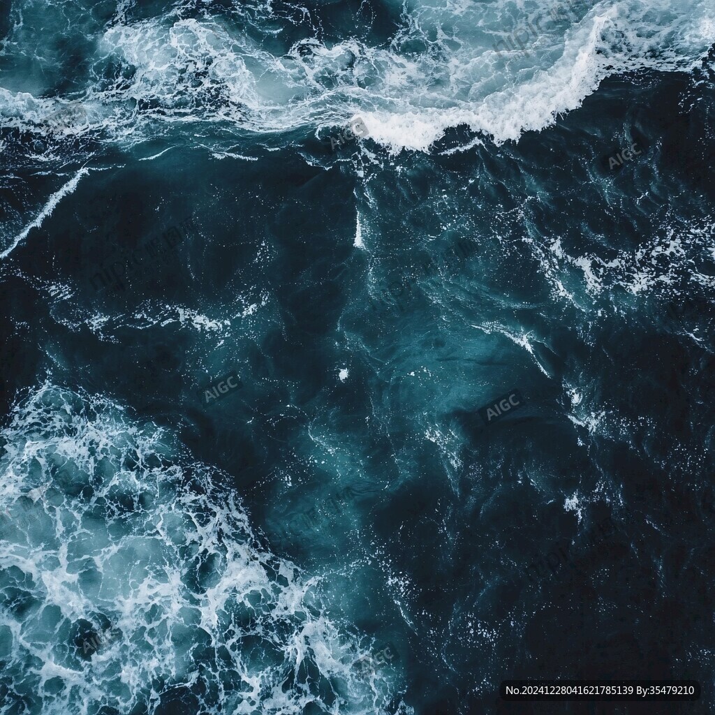 蔚藍(lán)海水深藍(lán)大海