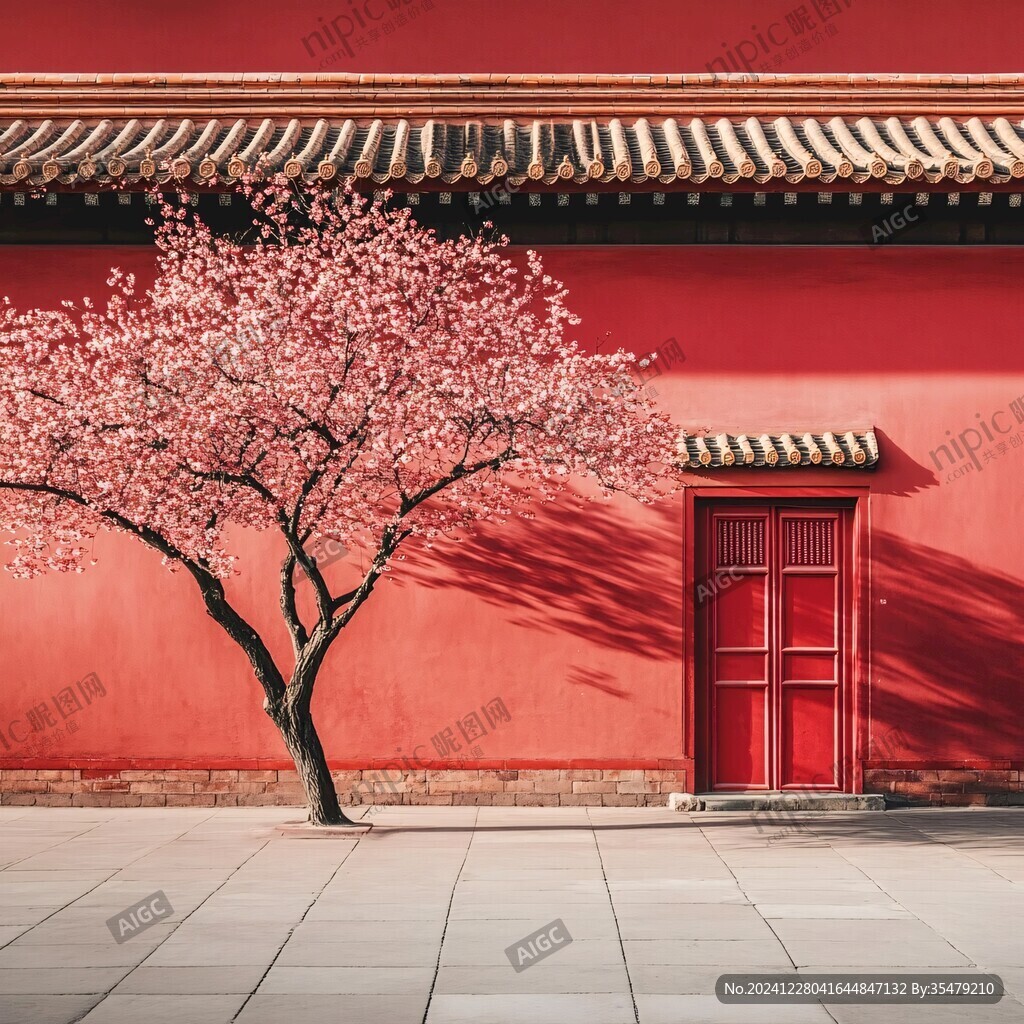 紅墻春色