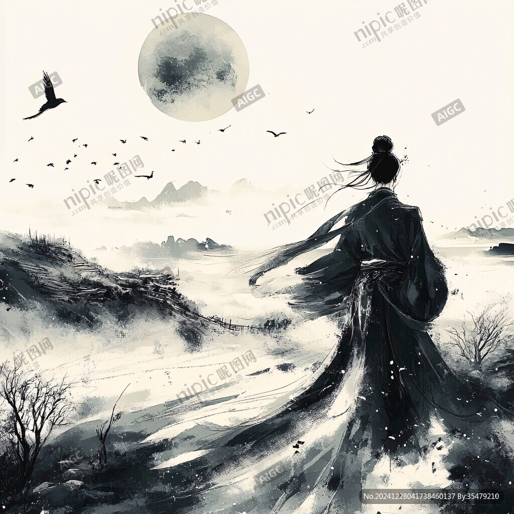 古裝人物背影
