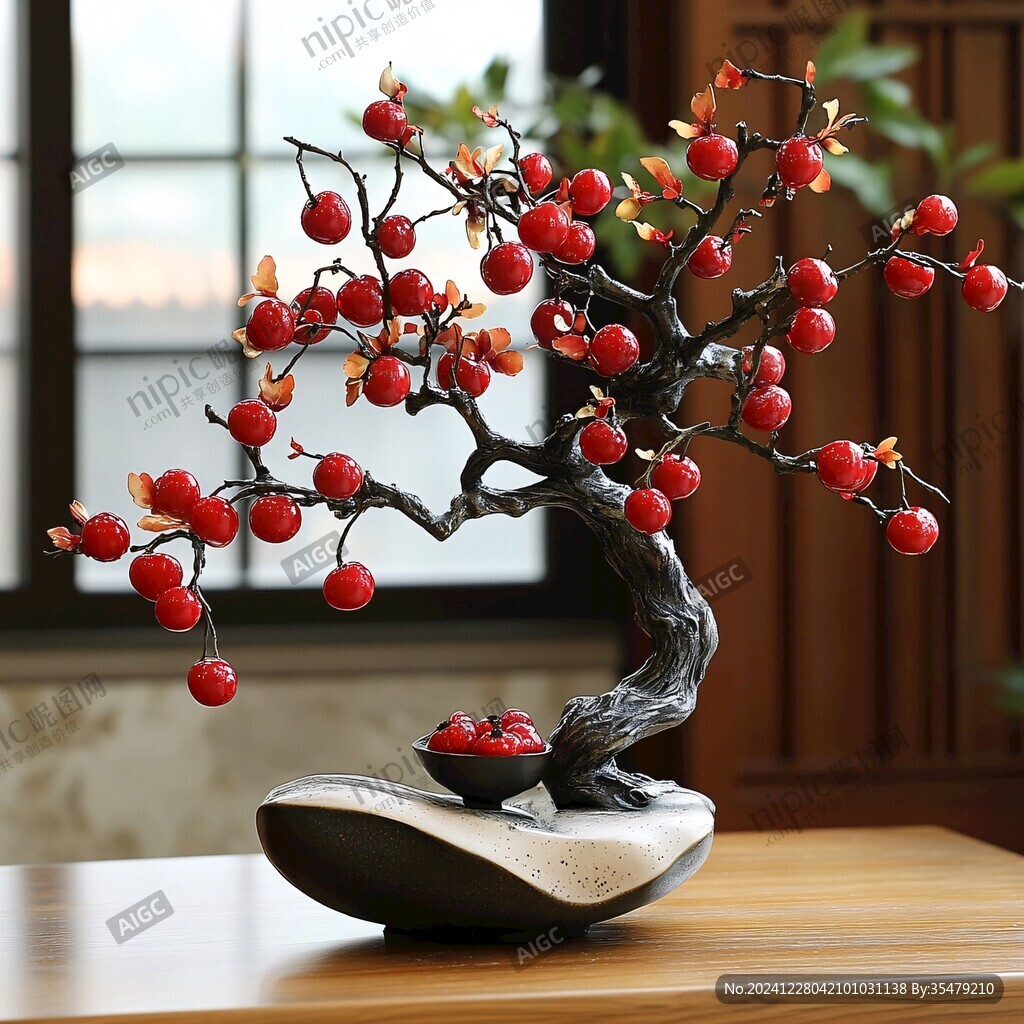 紅色果實(shí)盆景