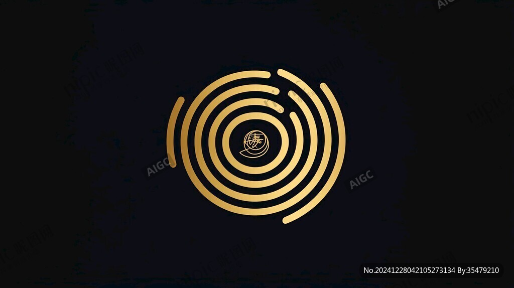年輪線條logo