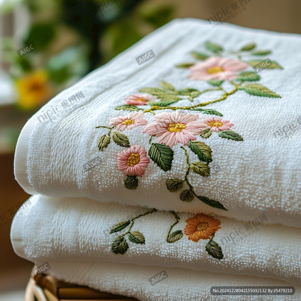 刺繡枕巾