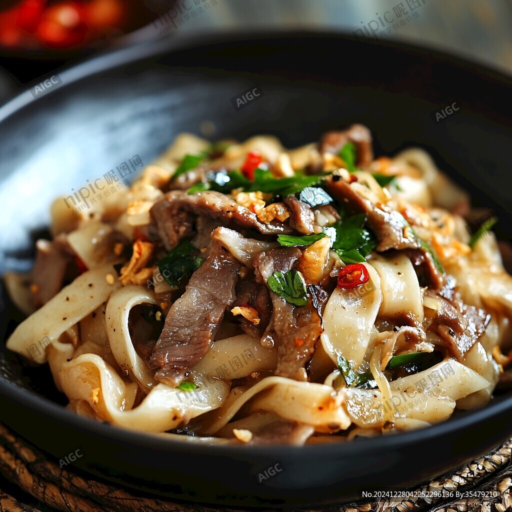 牛肉干拌扯面