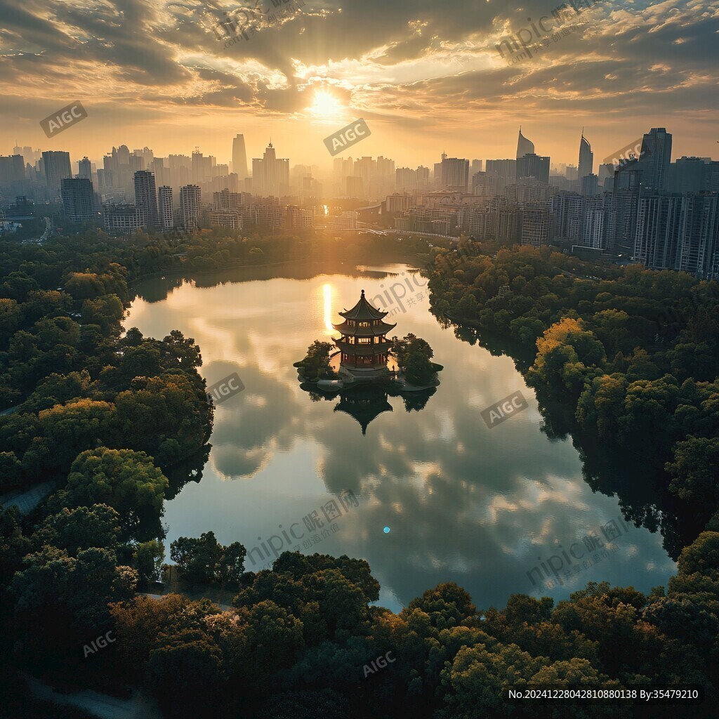 翠湖早晨