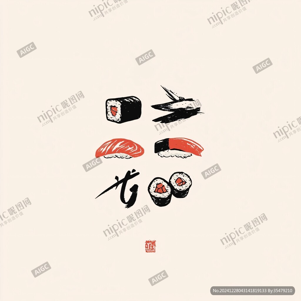 手繪壽司logo