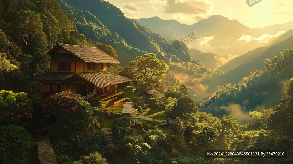 隱居山林場景