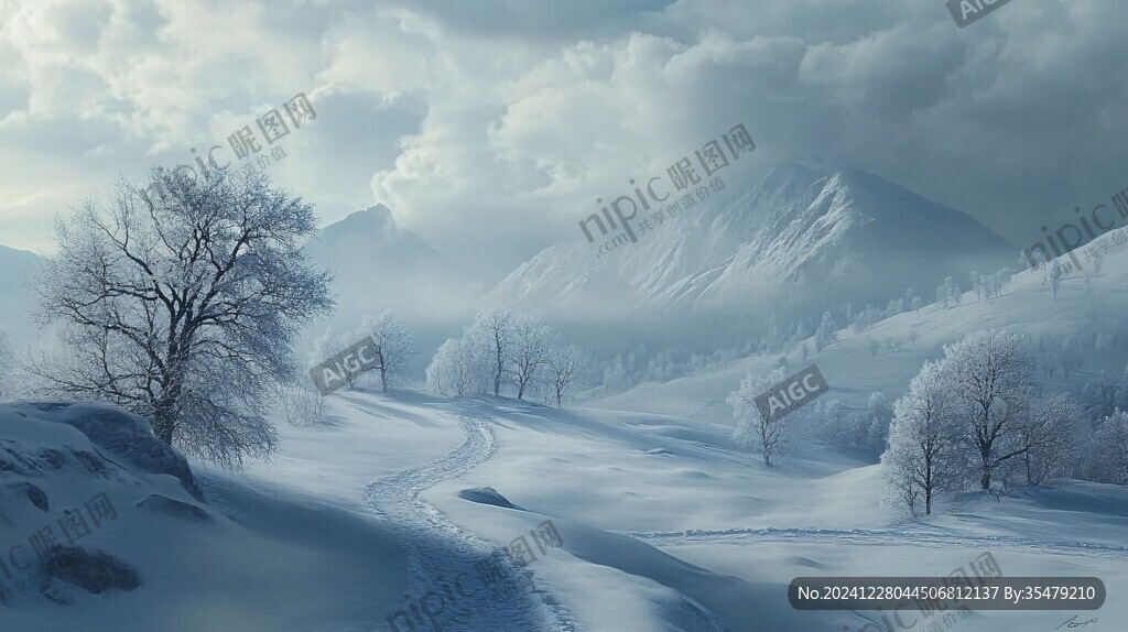 唯美冬天壁紙背景