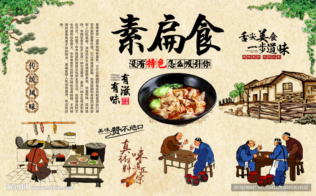 素扁食