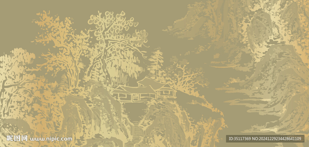 山水裝飾畫