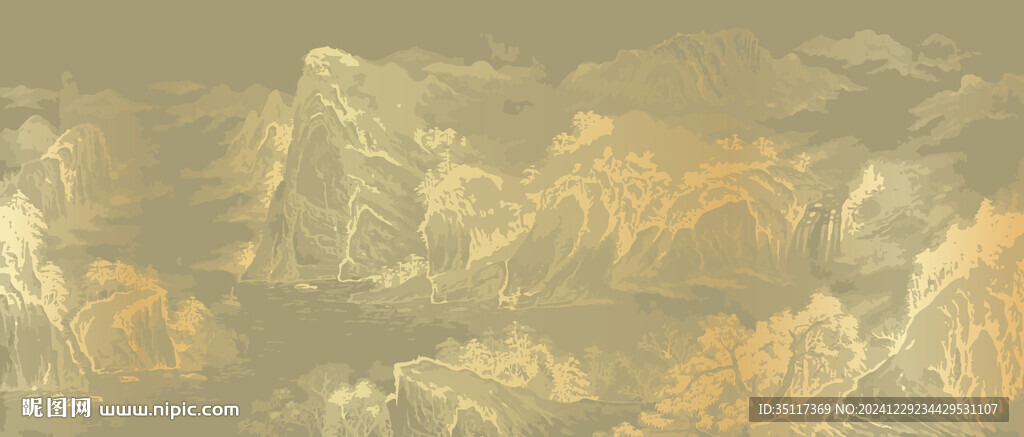 新中式壁紙壁畫(huà)裝飾畫(huà)