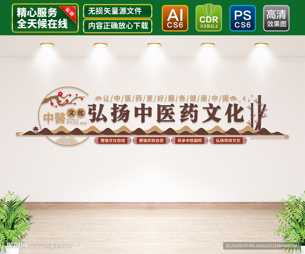 弘揚(yáng)中醫(yī)藥文化墻