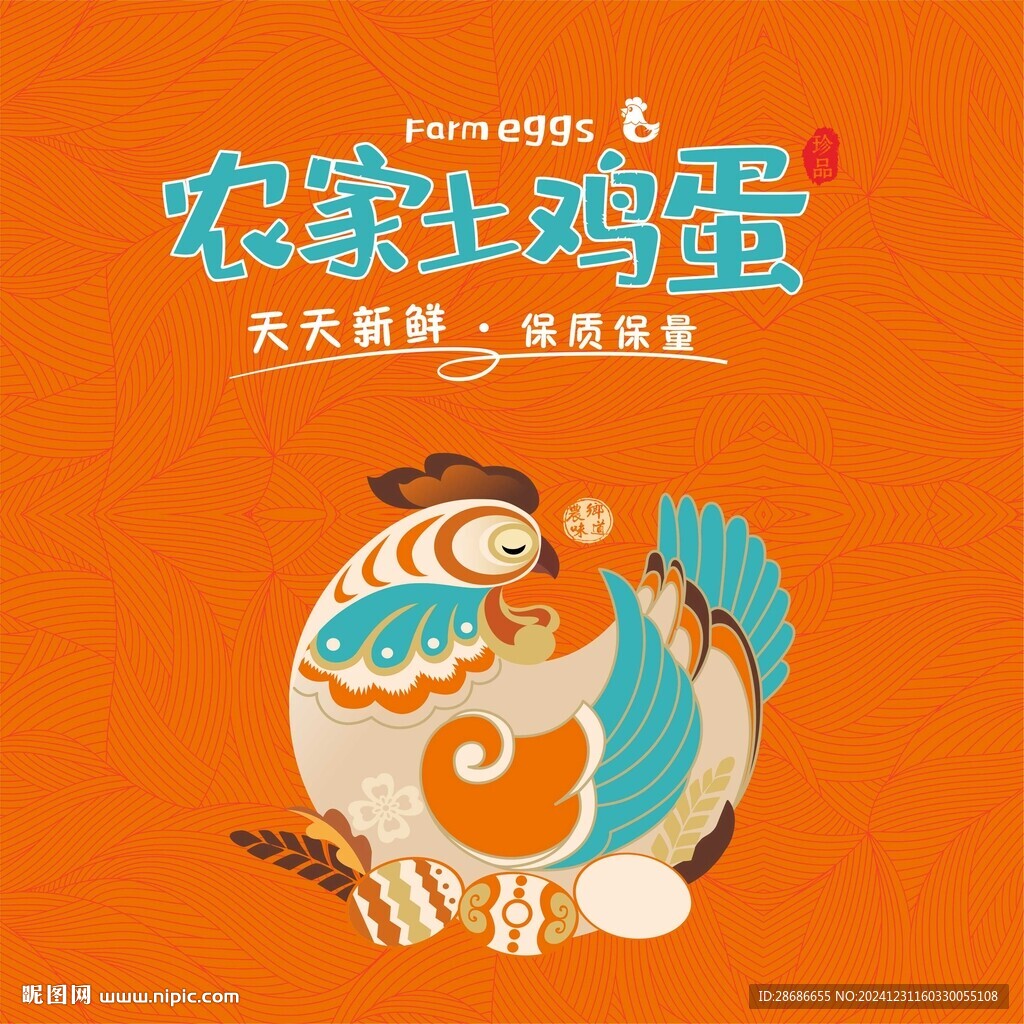 土雞蛋包裝   母雞插畫  