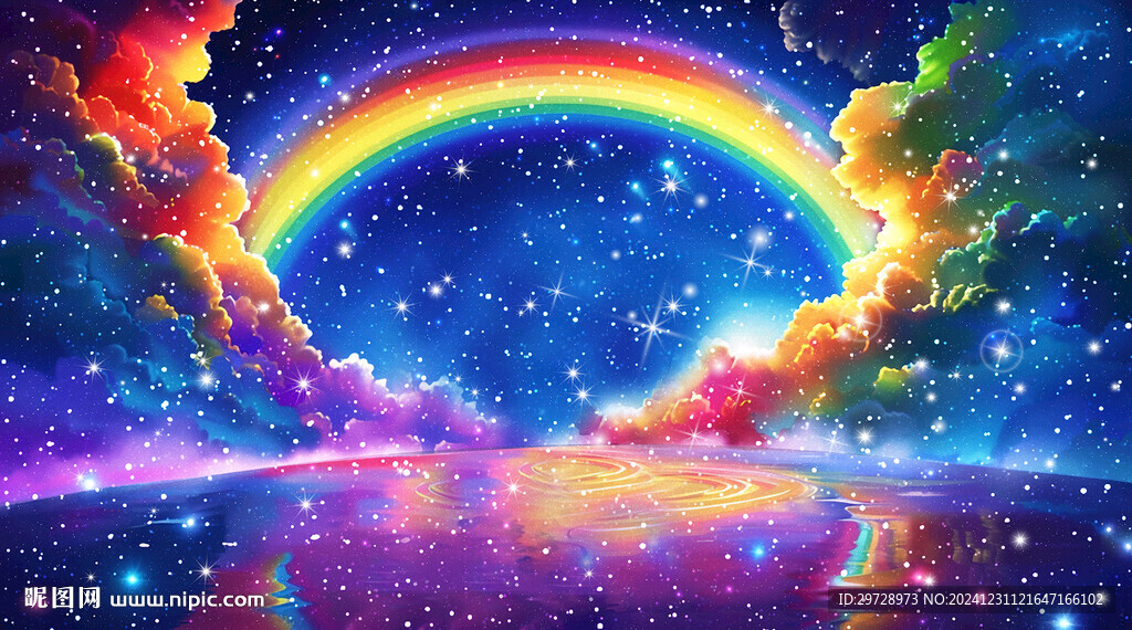 彩虹天空夢幻星空