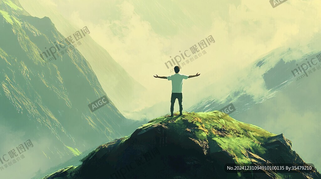 站在懸崖邊上的男人